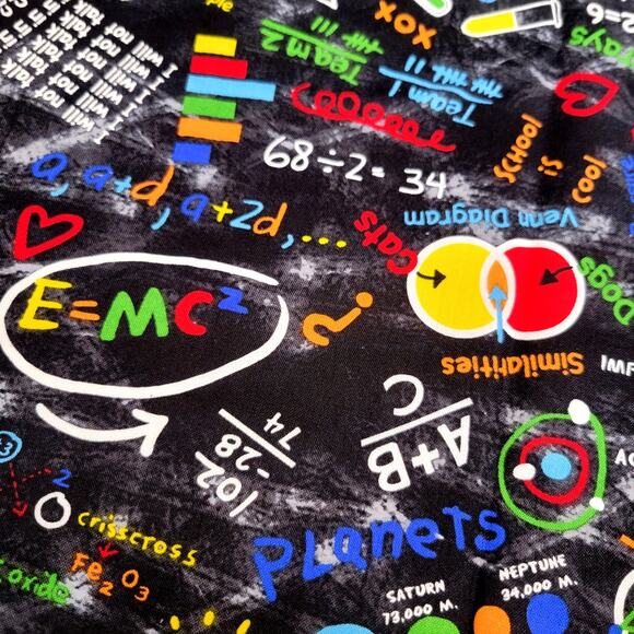 Cotton Fabric Timeless Treasures Science Math Chalkboard 58"x44" GAIL-C - Picture 3 of 13